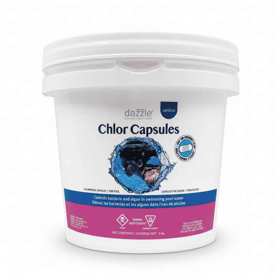 Pastilles de Chlore Non-Stabilisées Chlor Capsules De Dazzle