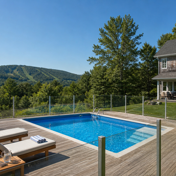 Piscine creusée résidentielle à Saint-Sauveur, Laurentides — Techn'eau Solution