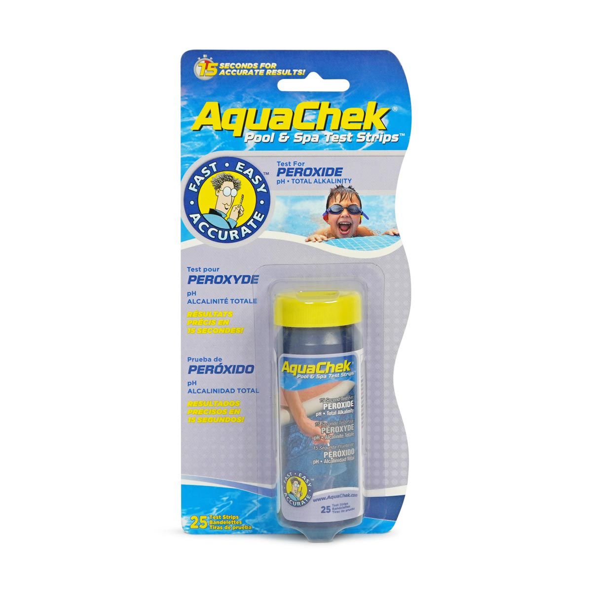 Bandelettes de Tests d'eau Aquachek (Pour Peroxyde) - Techn'eau Solution Saint-Sauveur